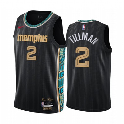 Nike Memphis Grizzlies #2 Xavier Tillman Black NBA Swingman 2020-21 City Edition Jersey Men's